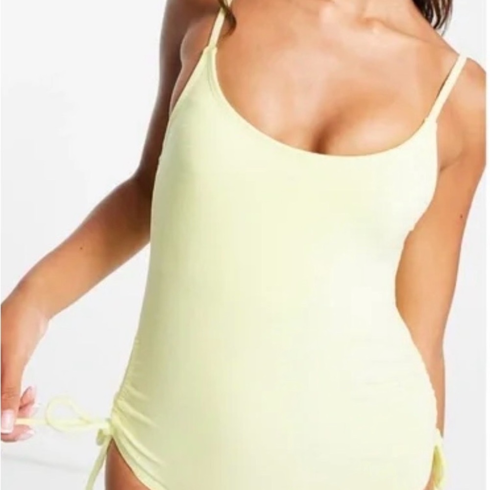 Topshop Yellow One Piece Swimsuit